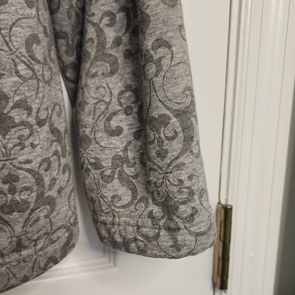 Croft & Barrow Patterned Gray Teddy Jacket - Picture 6 of 16